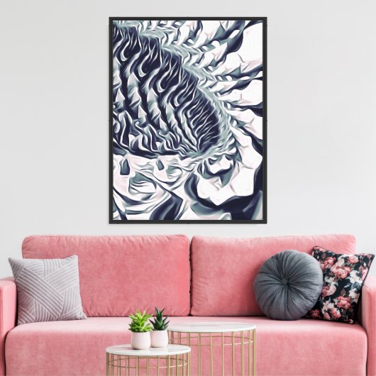 Toile fleur abstrait (Insitu(Salon))