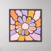 Toile Fleur Abstraite Colorée (Recto)