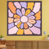 Toile Fleur Abstraite Colorée (Insitu(Salon))