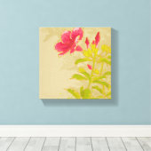 Toile Fleur Allamanda Sur Arrière - plan Toné (Insitu (Plancher de Bois))