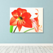 Toile Fleur Amaryllis rouge (Insitu (Plancher de Bois))