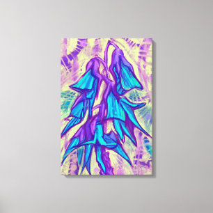 Toile Fleur australienne d'oiseaux, Flore Tropicale Turq