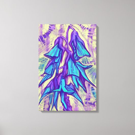 Toile Fleur australienne d'oiseaux, Flore Tropicale Turq (Recto)