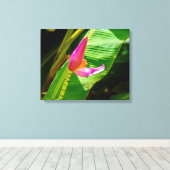 Toile Fleur banane, Limahuli Gardens, Kauai, Hawaii (Insitu (Plancher de Bois))