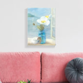 Toile Fleur blanche dominant la mer (Insitu(Salon))