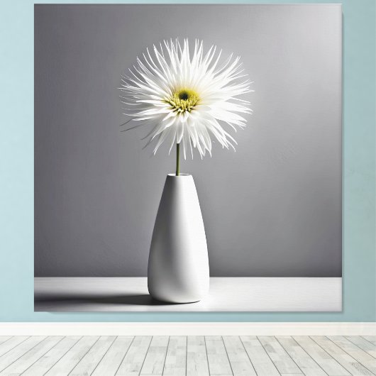 Toile Fleur Blanche En Simplicité Vase (Insitu (Plancher de Bois))