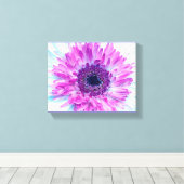 Toile Fleur bleu violet baby shower (Insitu (Plancher de Bois))