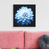 Toile Fleur bleue (Insitu(Salon))