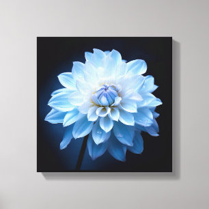 Toile Fleur bleue