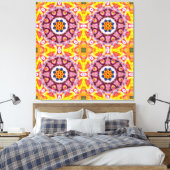 Toile Fleur bleue et orange (Insitu(Chambre))