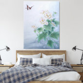 Toile Fleur Chinoise avec Papillon (Insitu(Chambre))