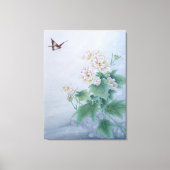 Toile Fleur Chinoise avec Papillon (Recto)