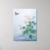 Toile Fleur chinoise avec papillon (Recto)