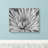 Toile Fleur Chrysanthemum noir et blanc (Insitu (Plancher de Bois))