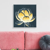 Toile Fleur colorée Lotus No 1 (Insitu(Salon))