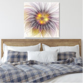 Toile Fleur colorée lumineuse, fractale moderne abstrait (Insitu(Chambre))