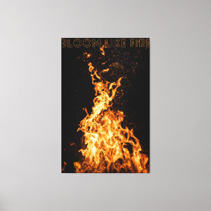 Toile Fleur comme feu - Motivation Flame Design