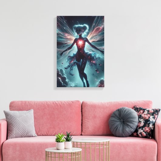 Toile Fleur cosmique (Insitu(Salon))