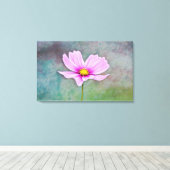 Toile Fleur Cosmos en Art Photographique Rose (Insitu (Plancher de Bois))