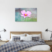 Toile Fleur Cosmos en Art Photographique Rose (Insitu(Chambre))
