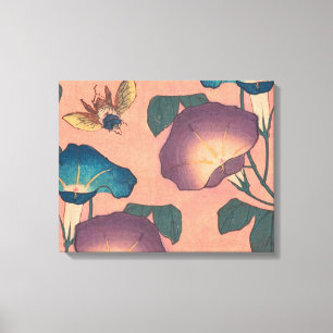 Toile Fleur d'abeille rose Art classique Hokusai
