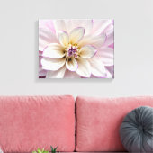 Toile Fleur dahlia violette et blanche (Insitu(Salon))