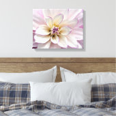 Toile Fleur dahlia violette et blanche (Insitu(Chambre))