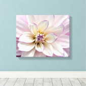 Toile Fleur dahlia violette et blanche (Insitu (Plancher de Bois))