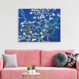 Toile Fleur d'amandes (Indigo)   Van Gogh  