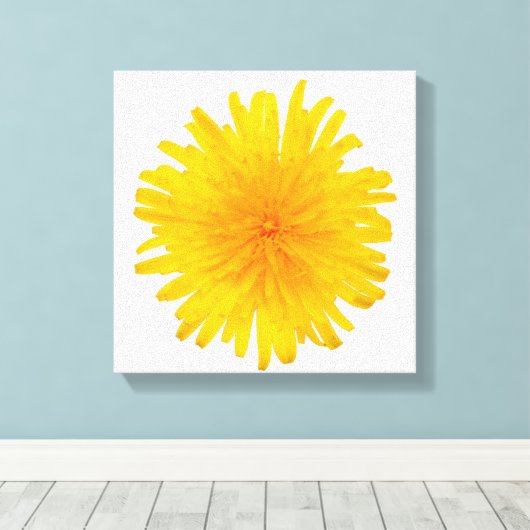 Toile Fleur Dandelion jaune (Insitu (Plancher de Bois))