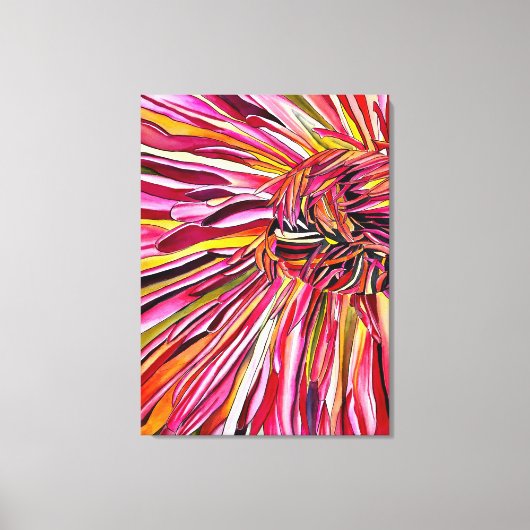 Toile Fleur d'aquarelle Chrysanthemum (Recto)