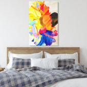 Toile Fleur d'aquarelle Neon Carnation (Insitu(Chambre))