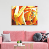 Toile Fleur d'art d'aquarelle rose jaune (Insitu(Salon))