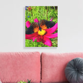 Toile Fleur d'aster mexicain avec une Longwing de Doris (Insitu(Salon))
