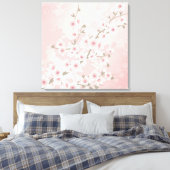 Toile Fleur de cerisier rose blush vintage (Insitu(Chambre))