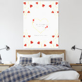 Toile Fleur de cœur romantique (Insitu(Chambre))