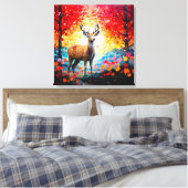 Toile Fleur de coucher de soleil doré, forêt automnale, (Insitu(Chambre))