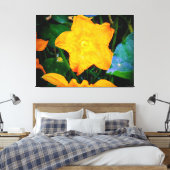 Toile Fleur de courgette jaune vibrant (Insitu(Chambre))