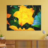 Toile Fleur de courgette jaune vibrant (Insitu(Salon))