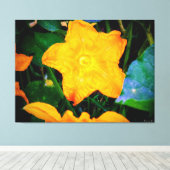 Toile Fleur de courgette jaune vibrant (Insitu (Plancher de Bois))