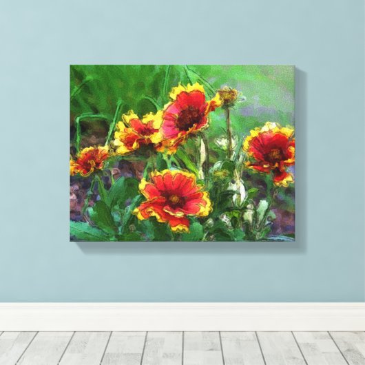 Toile Fleur de couverture - Aquarelle (Insitu (Plancher de Bois))