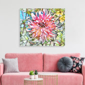TOILE FLEUR DE DAHLIA (Insitu(Salon))
