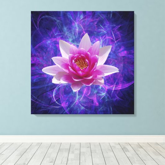 Toile Fleur de lotte rose (Insitu (Plancher de Bois))