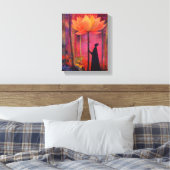 Toile Fleur de lotus et angélique (Insitu(Chambre))