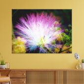 Toile Fleur de mimosa rose vibrant (Insitu(Salon))