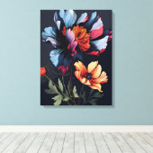 Toile Fleur de minuit (Insitu (Plancher de Bois))