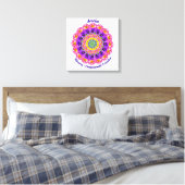 Toile Fleur de naissance de février Personnalisé Mandala (Insitu(Chambre))