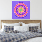Toile Fleur de naissance de février Personnalisé Mandala (Insitu(Chambre))