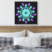 Toile Fleur de néon pourpre et turquose (Insitu(Chambre))