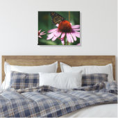 Toile Fleur de papillon et de cône pourpre (Insitu(Chambre))